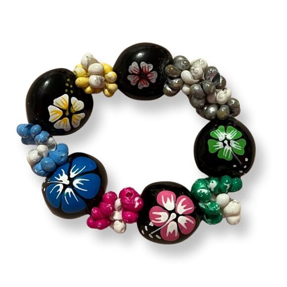 ⭐️3/$25⭐️ Large Tropical Bead Stretch Bracelet - Picture 1 of 3